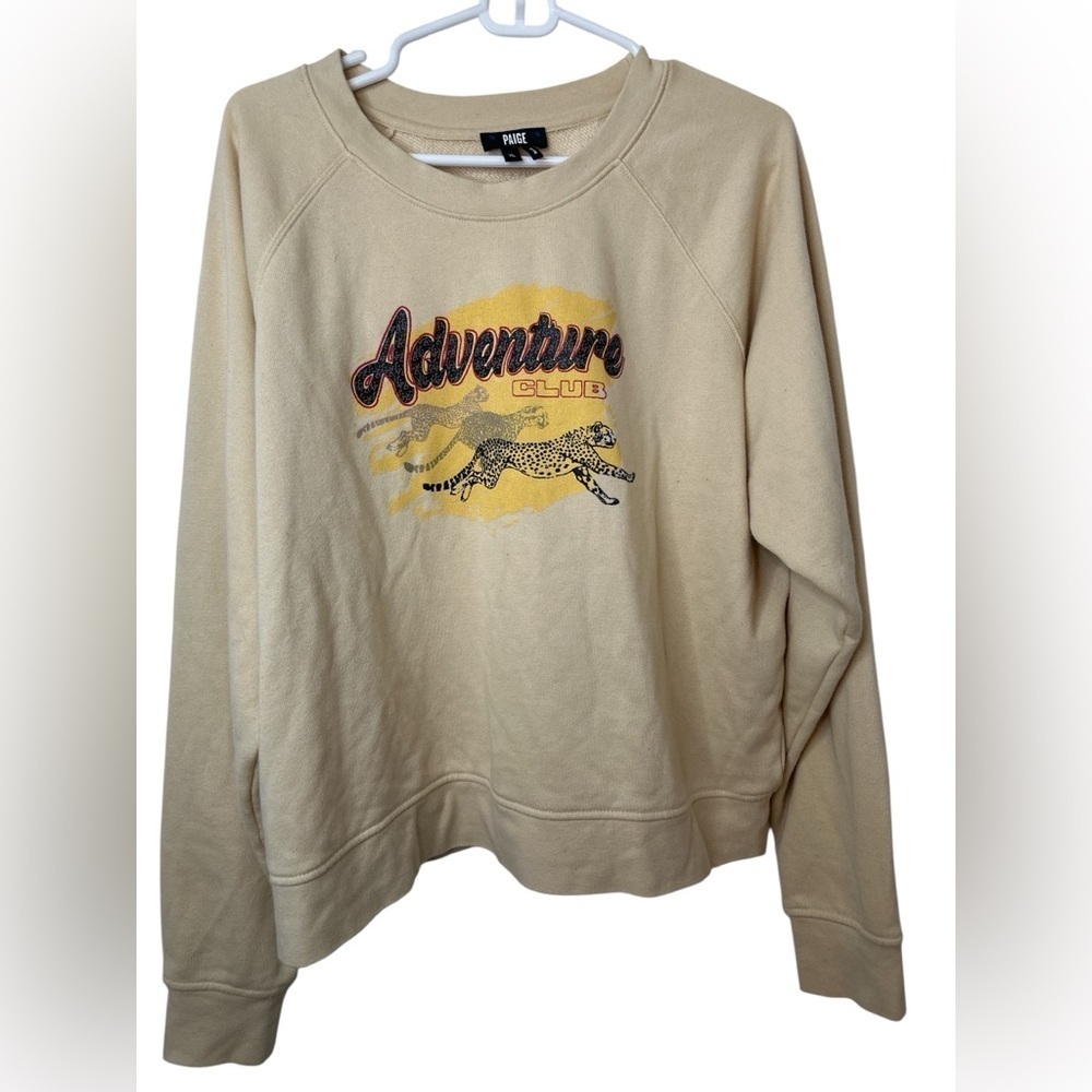 Paige Adventure Cheetah Graphic Daytona Sweatshirt NWOT